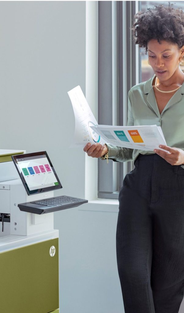 HP imagem impressora verde